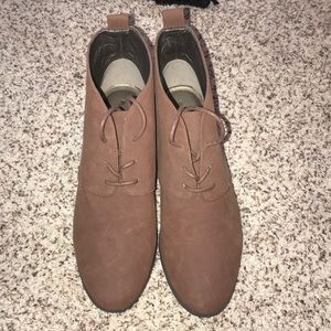 Brown flat boots